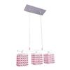 Classic Lighting Bedazzle 3-Light Chrome Kitchen Island Light with Swarovski Elements Bourdeaux Red And Rosaline Pink Crystal