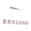 Classic Lighting Bedazzle 46-in W 7-Light Chrome Kitchen Island Light with Crystalique-Plus Square Crystal Shade