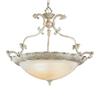 Classic Lighting Montego Bay 32-in Sorrento Gold Traditional Alabaster Glass Bowl Pendant