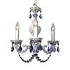 Classic Lighting Gabrielle 36-in Antique White Crystalique-Plus Sapphire 4-Light Traditional Crystal Candle Chandelier