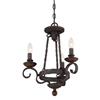 Quoizel Noble 18.5-in  4-Light Brushed Nickel Traditional Etched Glass Candle Chandelier