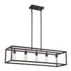 Quoizel New Harbor 38-in W 5-Light Western Bronze Industrial Kitchen Island Light with Shade