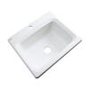 Dekor Chaumont 22-in x 25-in White Single-Basin Drop-In 1-Hole Residential Kitchen Sink