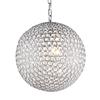 Warehouse of Tiffany 16-in Chrome 2-Light Jasmine Crystal Globe Chandelier