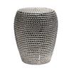 Imax Worldwide 17.75-in Metallic Ceramic Barrel Garden Stool