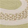 Colonial Mills Flowers Bay 2-ft x 8-ft Light Green Oval Area Rug