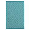Colonial Mills Outdoor Houndstooth Tweed 8-ft x 11-ft Turquoise Area Rug