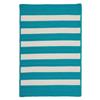 Colonial Mills Stripe It 7-ft x 9-ft Turquoise Area Rug