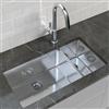 "Cantrio Koncepts Double Basin Undermount Kitchen Sink- S Steel - 33"" x 18"""