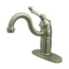 Elements of Design Hot Springs Satin Nickel  9-in Lever-Handle Deck Mount High-Arc Kitchen Faucet