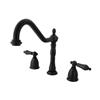 Elements of Design New Orleans Oil-Rubbed Bronze 9-in 2-Lever Handle Deck Mount High-Arc Kitchen Faucet