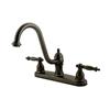 Elements of Design Templeton Oil-Rubbed Bronze 9-in 2-Lever Handle High-Arc Deck Mount Kitchen Faucet
