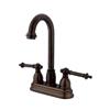 Elements of Design Chicago Oil-Rubbed Bronze 10-in 2-Lever Handle High-Arc Deck Mount Kitchen Faucet