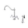 Elements of Design Chrome 12-in Lever-Handle Deck Mount Kitchen Faucet with Sprayer
