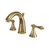 Elements of Design Polished Brass Metal Lever Handle Widespread Bathroom Sink Faucet