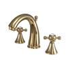 Elements of Design English Country Polished Brass Buckingham Cross Handle Widespread Bathroom Sink Faucet