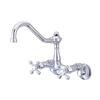 Elements of Design Hot Springs Chrome 2-Handle Wall Mount Bar and Prep Kitchen Faucet