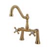 Elements of Design Vintage Brass Deck Mount Bathtub Faucet