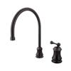 Elements of Design Chicago Oil-Rubbed Bronze 13-in Level Handle Deck Mount High-Arc Kitchen Faucet