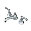 Elements of Design New York Chrome French lever handle Widespread Bathroom Sink Faucet