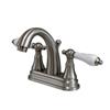 Elements of Design Elizabeth 4-in Satin Nickel 2 Handle Centerset Bathroom Faucet