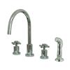 Elements of Design Concord Chrome 11.5-in 2-Handle Deck Mount High-Arc Kitchen Faucet