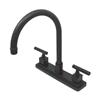 Elements of Design Claremont Oil-Rubbed Bronze 12.5-in  2-Handle Deck Mount High-Arc Kitchen Faucet