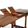 All Things Cedar 50-in Square Teak Extension Table