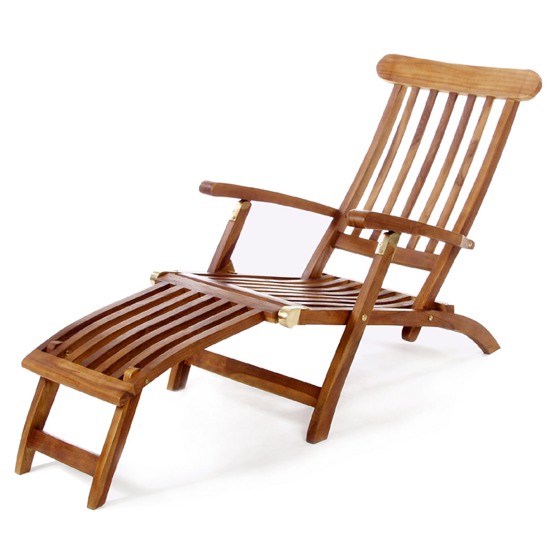 Image of All Things Cedar Steamer Teak Lounge Chair