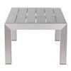 Zuo Modern Cosmopolitan Coffee Table - 39.4-in x 23.6-in x 15.8-in - Aluminum - Grey