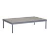 Zuo Modern Sand Beach Coffee Table - 47-in x 11.7-in - Aluminum Frame - Grey