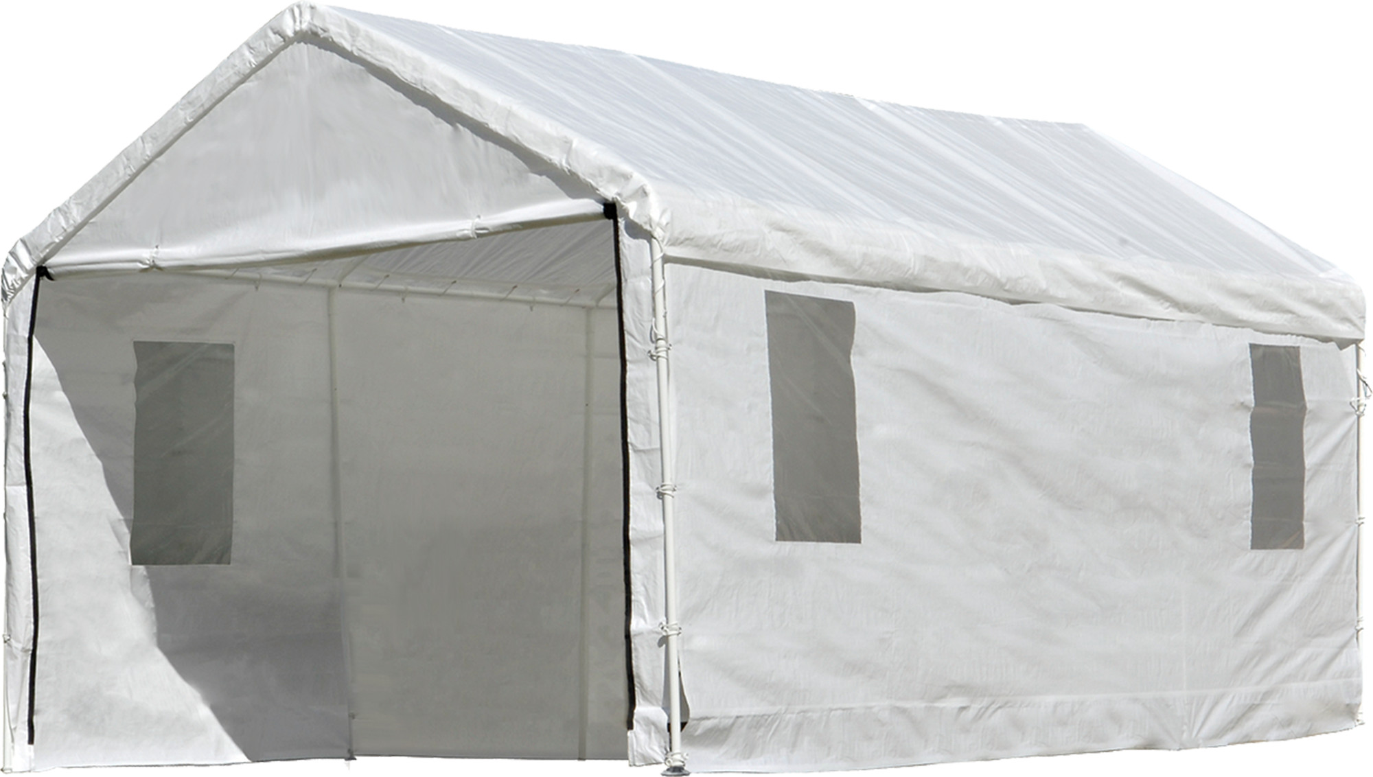 Image of ShelterLogic Outdoor Canopy Window Enclosure Kit - 10-ft x 20-ft - White