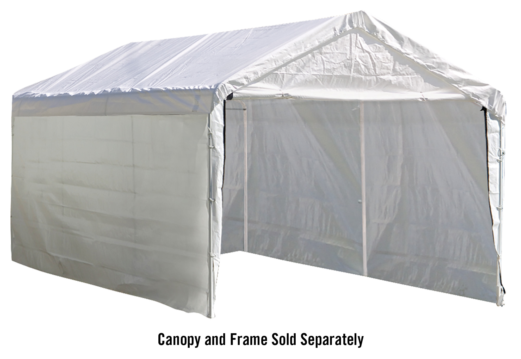 Image of ShelterLogic Canopy Enclosure Accessory Kit - 10-ft x 20-ft - White