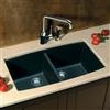 BLANCO Performa 20-in x 33-in Anthracite Silgranit Undermount Double Bowl Kitchen Sink