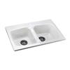 "Acri-tec Industries Gourmet Double Basin Sink - 31.5"" x 20.8"" x 8.3"" - White"