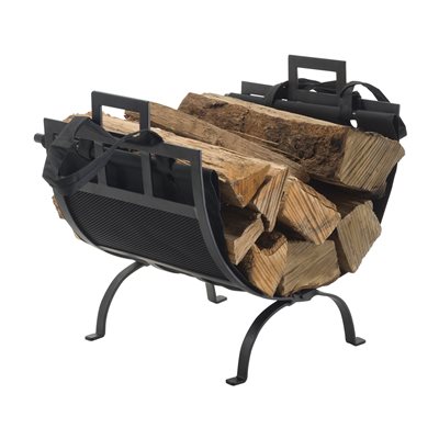 Image of Pleasant Hearth Log Holder With Canvas Tote