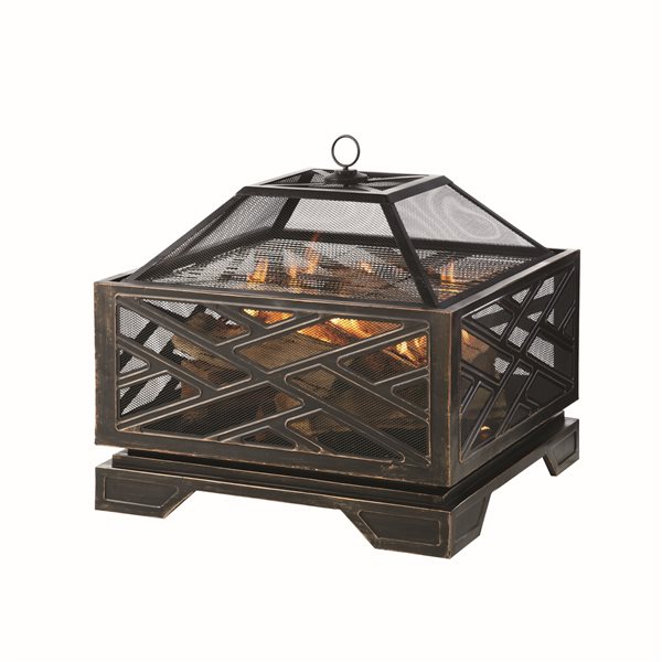 Pleasant Hearth Martin Fire Pit 26 In, Modern Wood Burning Fire Pit Canada