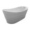 Acri-tec Industries Degas Opulence 67-in x 29.50-in White Freestanding Acrylic Bathtub