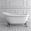 Acri-tec Industries Victorian 67-in x 28.75-in White with Chrome Clawfoot Bath