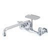 Central Brass Wallmount Chrome Kitchen Faucet With Soap Dish