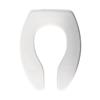 Bemis Elongated Commercial Plastic White Toilet Seat