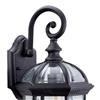 DVI Hexagon 15.5-in Black Clear Beveled Glass Outdoor Wall Light