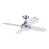 Kendal Lighting Aviator 42-in Satin Nickel 4 Blade Indoor Ceiling Fan with Light Kit and Remote