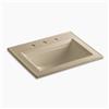 KOHLER Memoirs 22.75-in Mexican Sand Self-Rimming Sink with Stately Design