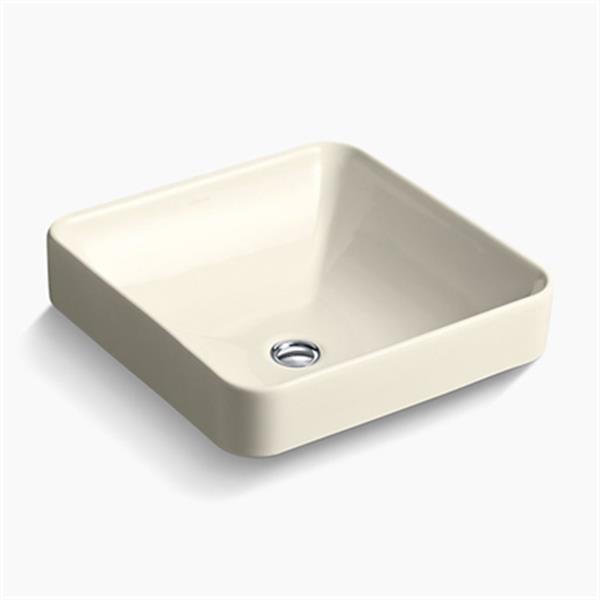Almond Porcelain Square Vessel Sink, Almond Bathroom Sink Canada