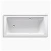 KOHLER 60-in x 30-in Alcove Bubblemassage Air Bath with Integral Apron and Bask Heated Surface