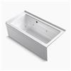 KOHLER 60-in x 30-in Alcove Whirlpool with Bask Heated Surface, Integral Apron, Tile Flange