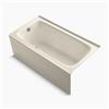 KOHLER 60-in x 32-in Alcove Bath with Bask Heated Surface, Integral Apron and Drain