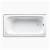 KOHLER 60-in x 32-in Alcove Whirlpool with Integral Apron, Tile Flange and Drain