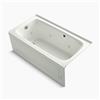 KOHLER 60-in x 32-in Alcove Whirlpool with Tile Flange, Drain and Bask Heated Surface